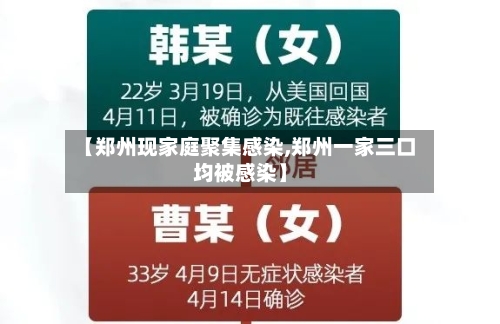 【郑州现家庭聚集感染,郑州一家三口均被感染】-第3张图片