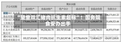 “望奎双汇猪肉抗生素超标”！国务院食安办出手-第2张图片