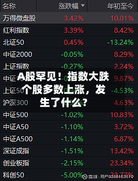 A股罕见！指数大跌个股多数上涨，发生了什么？-第2张图片