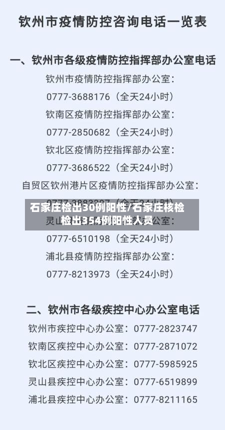 石家庄检出30例阳性/石家庄核检检出354例阳性人员-第3张图片